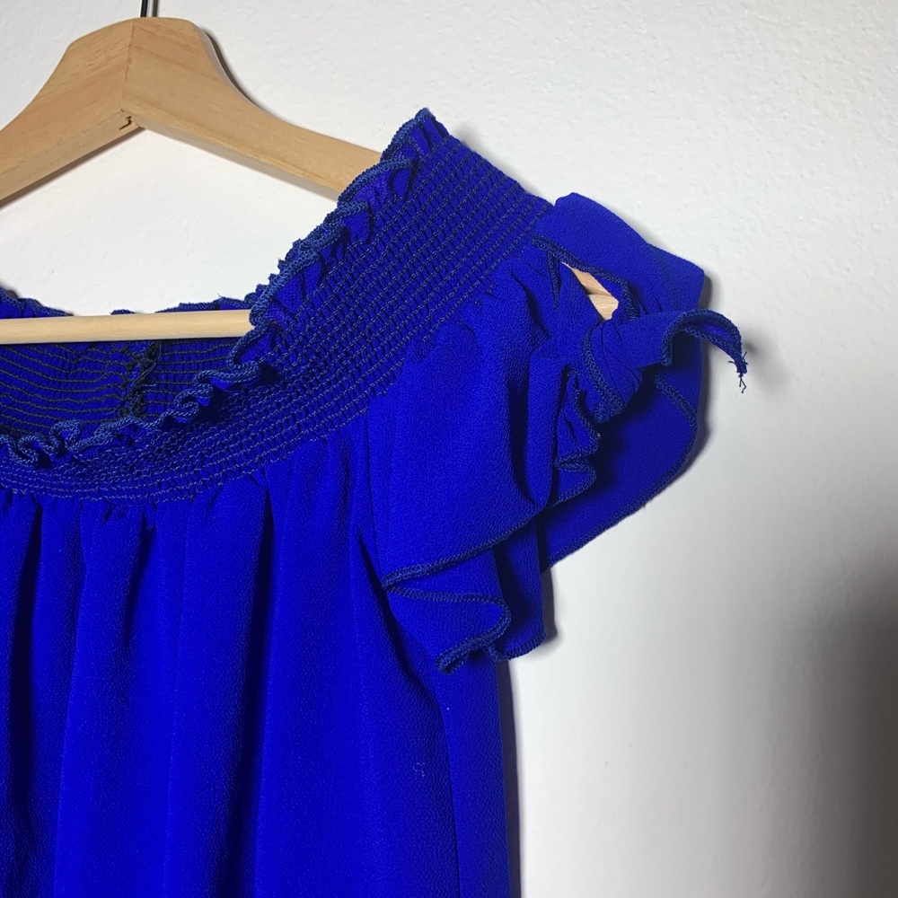 HP 🎉🎉🎉 •Vivace• Bright Blue Off Shoulder Top - Picture 2 of 3